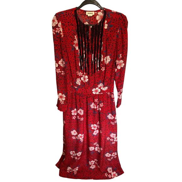 Zadig And Voltaire NWT Remus Pensee Dress Maxi Bohemian Floral Lace Size Small - Picture 5 of 14